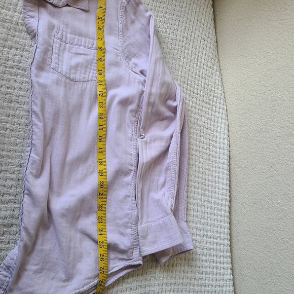 Marine Layer Augusta Button Down Light Purple Shirt Women's Size L - Picture 6 of 8